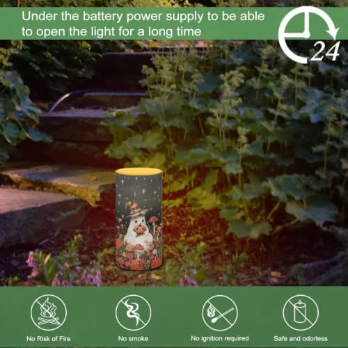 Image of Mushroom Ghost Flameless Flickering Candles with Remote Timer