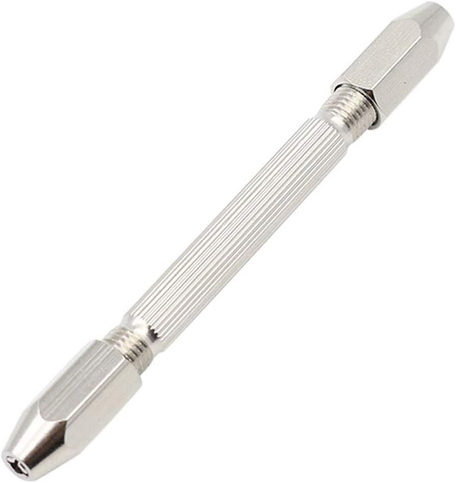 CHLZYD Double Head Micro Aluminum Hand Drill Keyless Chuck +10pc Twist Drill Bit Rotary