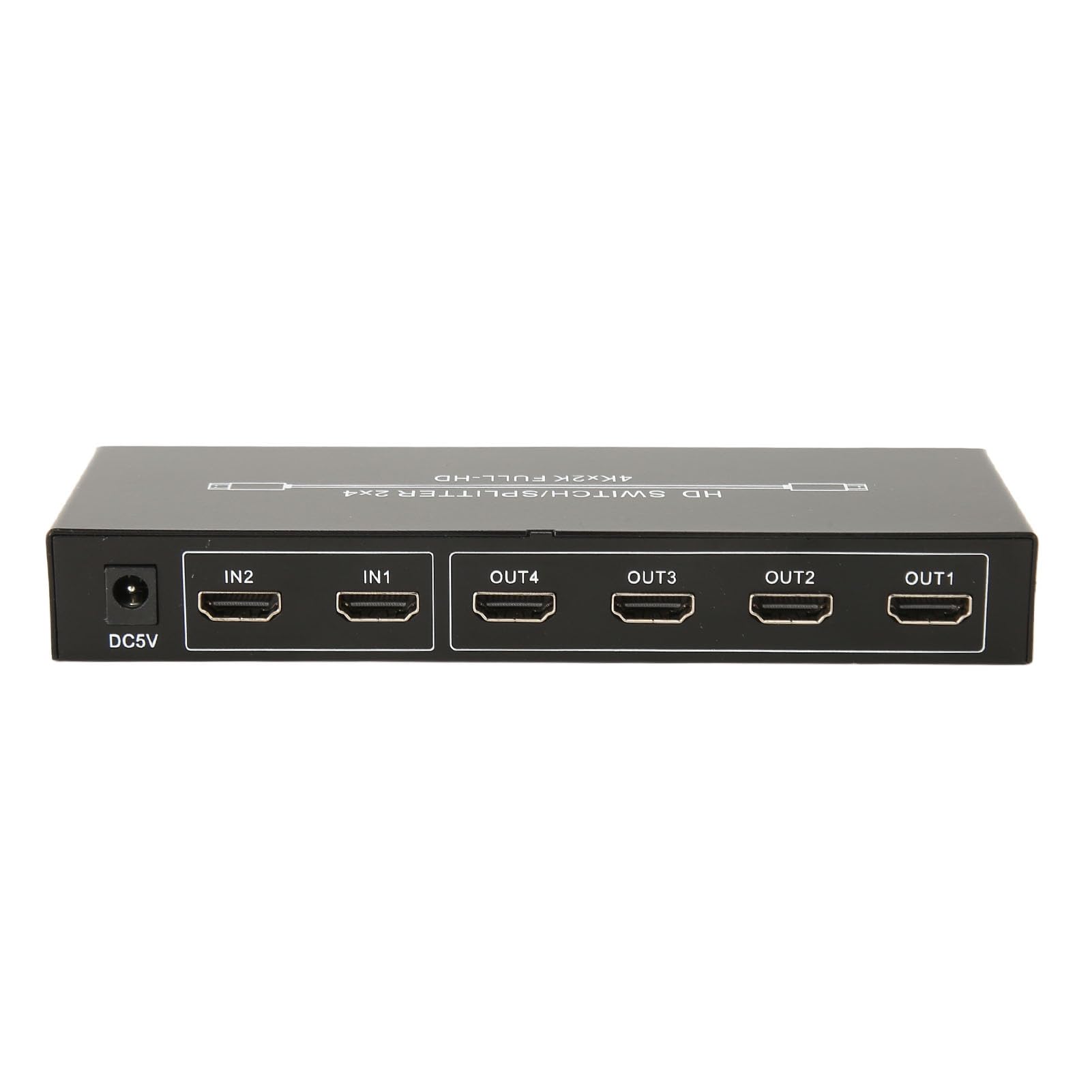 Splitter HDMI, Commutatore Splitter HDMI 2 Ingressi 4 Uscite 4K X 2K 60Hz 2x4 con Telecomando, Splitter TV a 2 Vie, Distribuisce 2 Segnali HDMI su 4 Display UHD (Spina UE 100‑240