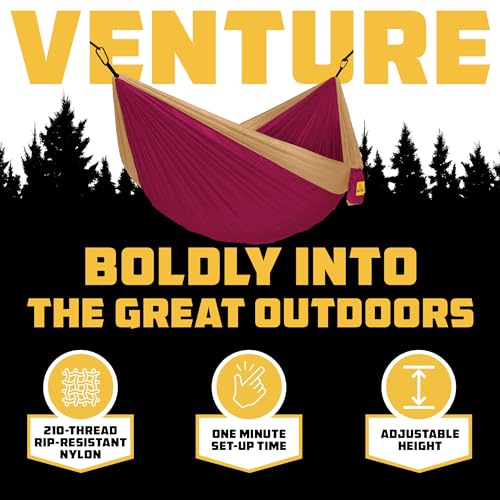 Image of Wise Owl Outfitters Camping Hammock - up to 500lbs Portable Hammock with Tree Straps - Travel, Backpacking, Hiking, Outdoors Camping Gear - Single or Double