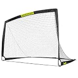 Franklin Sports Blackhawk Backyard Soccer Goal - Portable Kids Soccer Net - Pop Up Folding Indoor + Outdoor Goals - 6'6' x 3'3' - Black