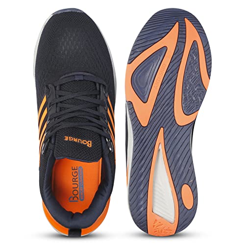 Image of Bourge Men's Loire-z67 Running Shoes, Blue, Sky and F.Green, 08