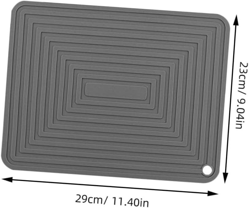 LIFKOME 2pcs Silicone Hot Dish Mats Non-Skid Kitchen Counter Pads Multi-Function Pot Holders for Safe Serving and Cooking Grey Color