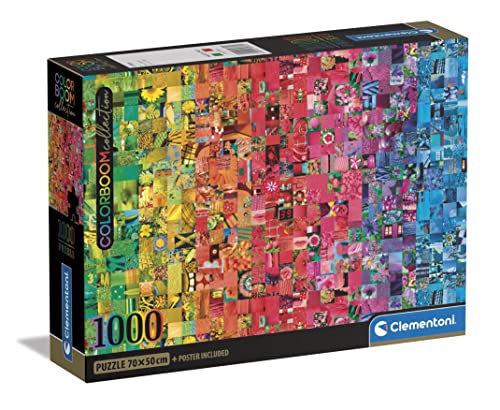 Clementoni ColorBoom Collection Collage-1000 Pieces Adults, Colours, Puzzle Gradient, Made In Italy, Multicoloured, 39781