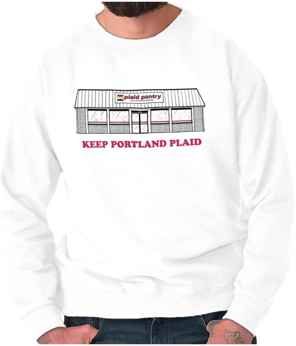 Brisco Brands Plaid Pantry Keep Portland Plaid Sweatshirt for Men or Women