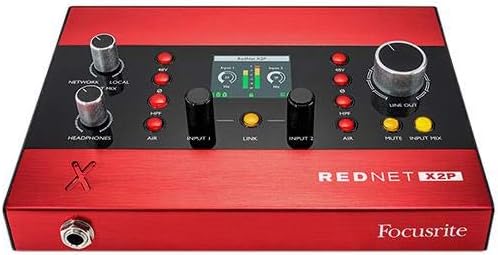 Focusrite RedNet X2P 2x2 Ethernet Audio Digital IO with Mic Preamps
