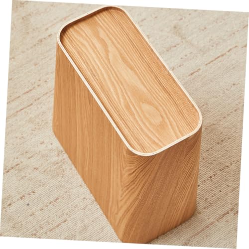 Caneca de basura moderna de madera SOLUSTRE miniatura 7