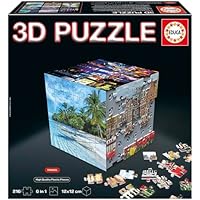 Educa - Puzzle 3D Viajes - Cubo de 216 Piezas | Rompecabezas