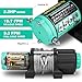 Zostera 4500lbs ATV/UTV Winch with Synthetic Rope, Electric Boat Trailer Winch 12V, Waterproof Winch with 2 Wireless Remotes &Wired Switch,with Mounting Plate,Aluminium Fairlead