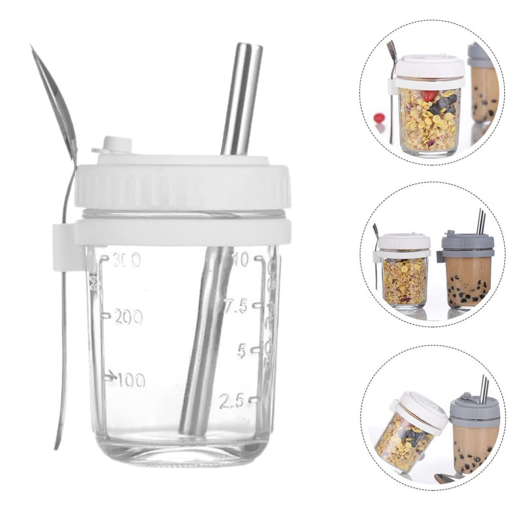 Jares de avena de la noche de vidrio Masón Tazas de avena for dejar reposar toda la noche