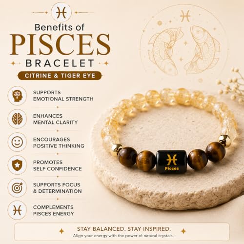 Image of Zodiac Crystal Bracelet for Men & Women | Aries (Mesh), Taurus (Vrishabh), Gemini (Mithun), Cancer (Karka), Leo (Simha), Virgo (Kanya), Libra (Tula), Scorpio (Vrishchik), Sagittarius (Dhanu), Capricorn (Makar), Aquarius (Kumbh), Pisces (Meen) | Natural Healing Crystal Astrology Bracelet for Positivity, Protection & Balance