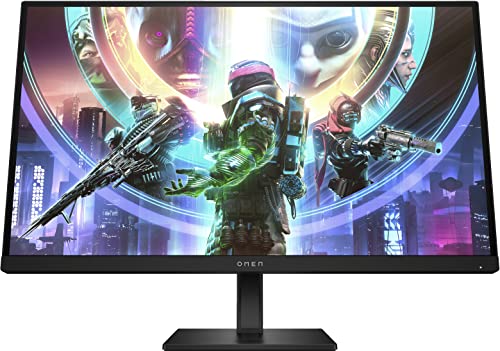 HP Omen 27s Gaming Monitor - 27 Zoll Bildschirm, FHD Display, 240Hz, AMD FreeSync Premium, 1 ms Reaktionszeit, 2X HDMI 2.0, Display Port 1.4, 2X USB-A, USB-B, Audioausgang, RGB Beleuchtung, schwarz