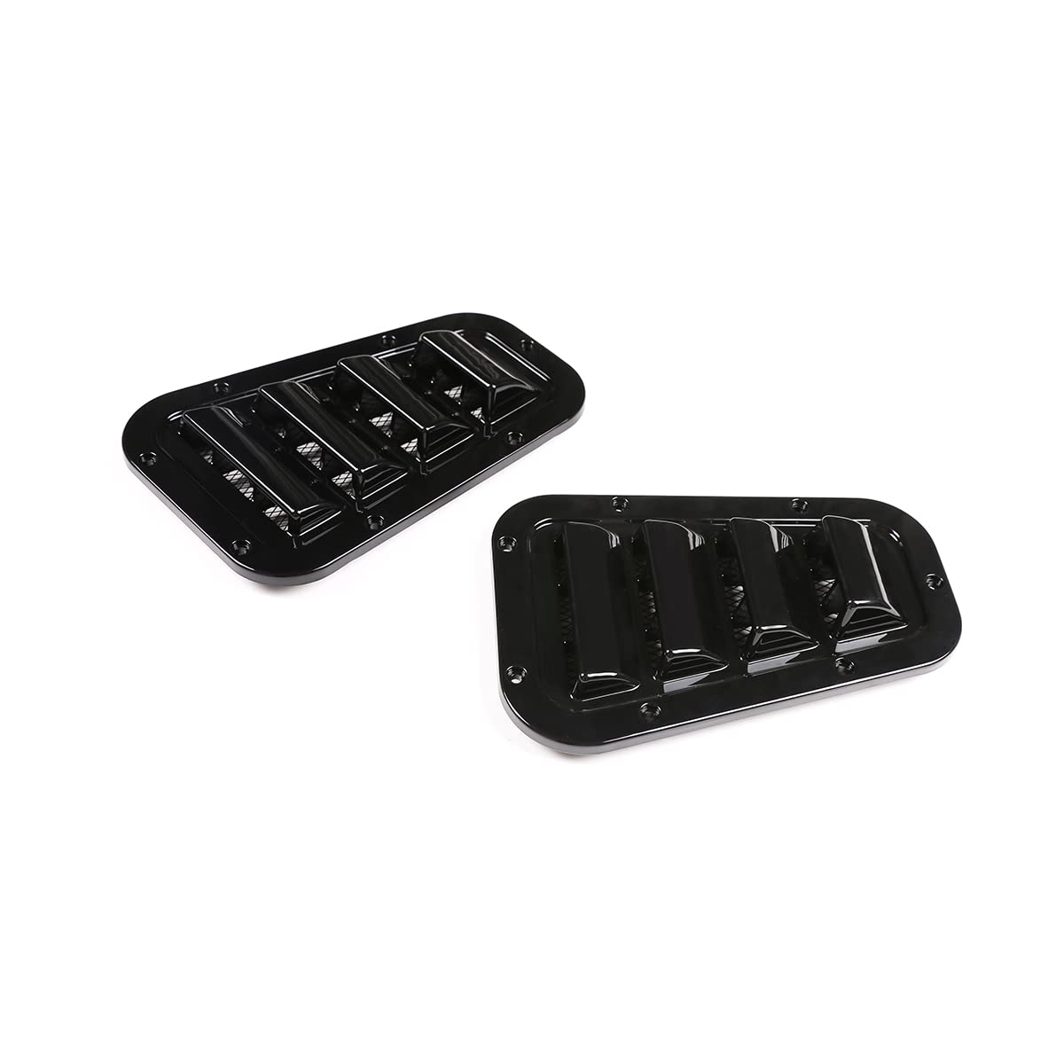 1 par de cubiertas de ventilación para el capó delantero del coche, molduras laterales de acero para la entrada de aire, cubierta de nieve, compatible con LR Defender 90 110 2004-2019
