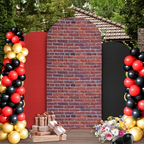 Toile de fond briques rouges photo pour anniversaire et mariage