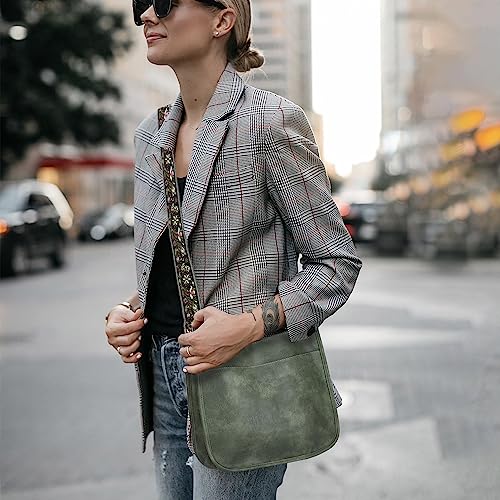 Crossbody Purses for Women Trendy - Vegan Leather Shoulder Bag Designer Hobo Handbags with 2 Wide Straps2