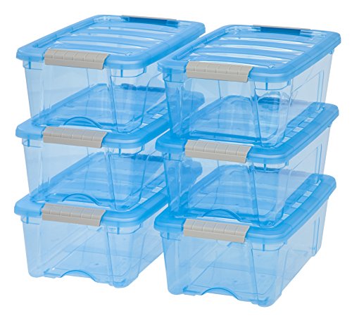 IRIS 12 Quart Stack & Pull Box, 6 Pack