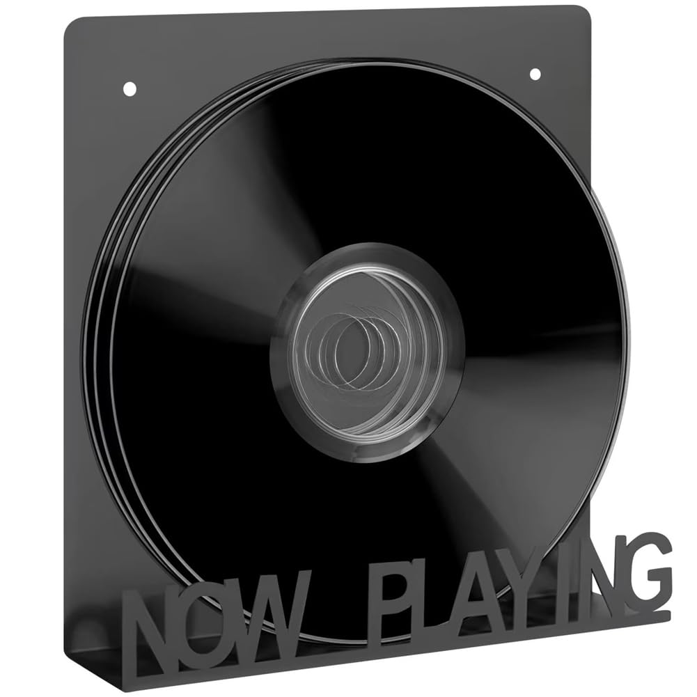 Hndhbfgrt Heavy-Duty Space-Saving Record Holder Wall Mount Stand for Vinyl Disc for Album Book DVD Storage Collection