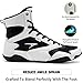 ASHION Men Wrestling Shoes Boxing Shoes High Top Fitness Sneakers Zero Drop Sole White Size 9.5