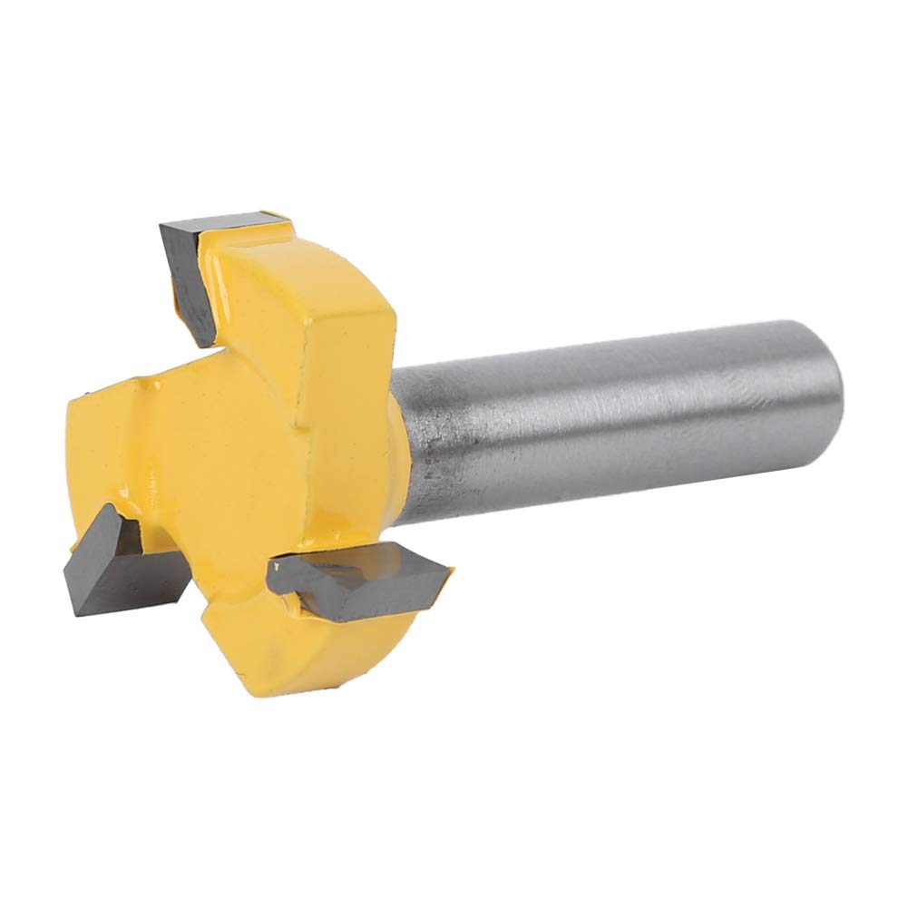 CNC Spoilboard Surfacing frez, maksymalna średnica cięcia 24 mm 1/4" głębokość szczelina 3 frezy z powłoką fletową, do frezarek do drewna (8 mm Shank)