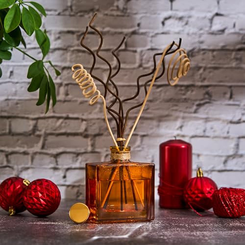 Sandalwood Reed Diffuser - 6oz (180ml) Essential Oil Reed Diffuser Set with 10 Decorative Sticks, Long Lasting Fragrance for Home, Bathroom Bedroom Air freshener, Room, Shelf Decor - Image 7