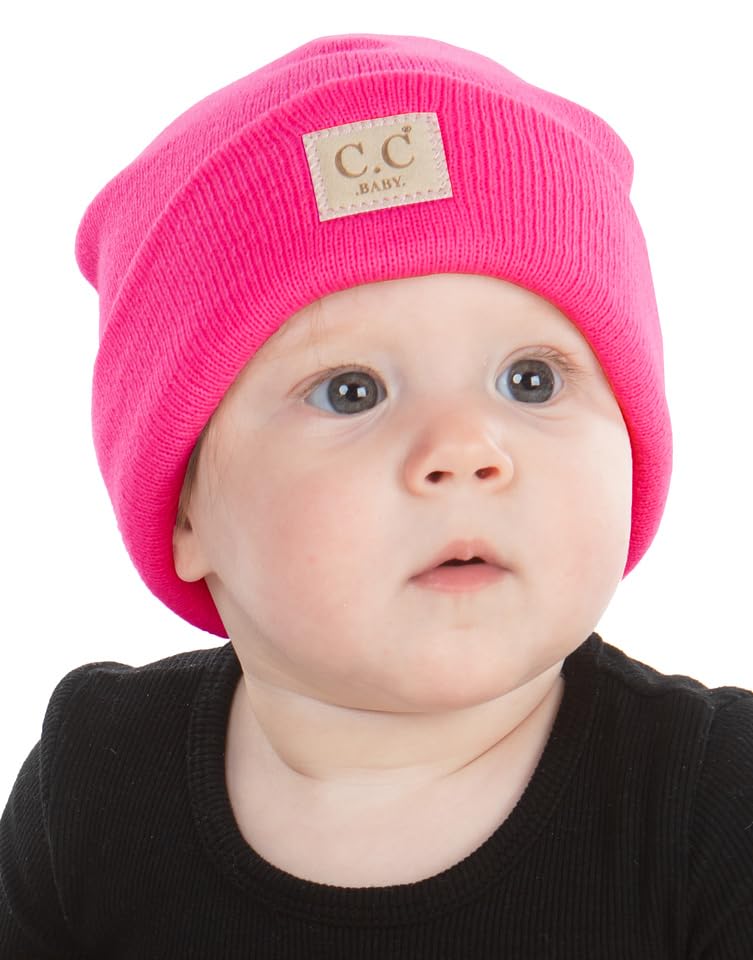 Image of Funky Junque Adorable Newborn Baby Smiley Face Beanie - Soft Knit Winter Hat with Premium Suede Patch