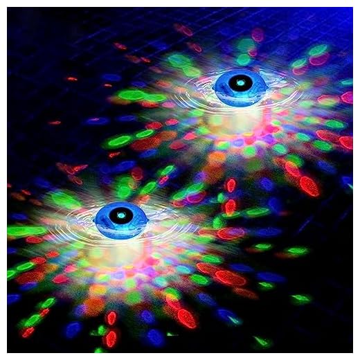 Beeplove Floating Pool Lights - IP68 Waterproof Solar Swimming Pool Lights with Colors Changing, Outdoor LED Glow Decorative lamp for Hot Bath Tub, Pond, Spa, Fishbowl Romantic Atmosphere, 2 Pcs