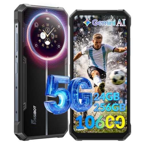 Image of FOSSIBOT F109 24GB+256GB Rugged Phone 5G Unlocked, 10600mAh Battery Phone