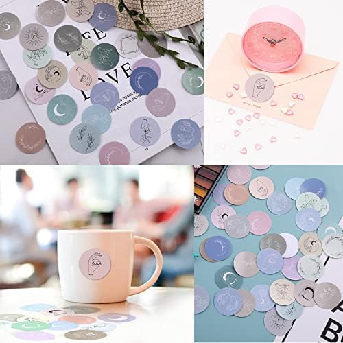 Aster Pastel Moon Stickers Set - Celestial Astrology Sticker Set - 90 Pieces Boho Decorative Planner Stickers Decals for Scrapbook Bullet Journals Supplies Album Phone Cases Notebook