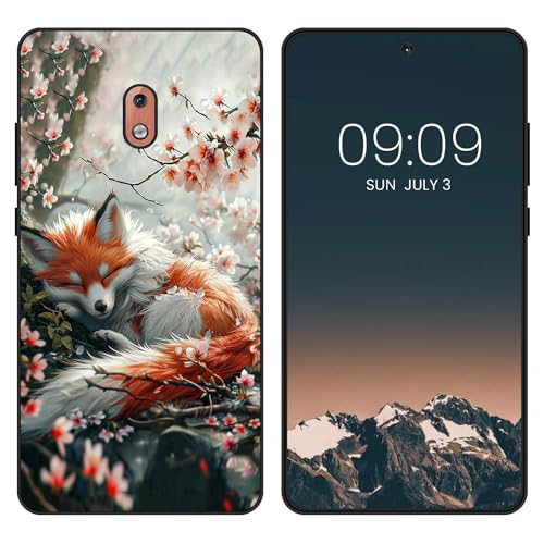 WUACYEAMING für Nokia 2.1 Hülle,Mode Schutzhülle Schwarz Handyhülle mit Aesthetic Muster Weich Silikon Dünn TPU Stoßfeste Kratzfest Schutzhülle Cover-Zoro