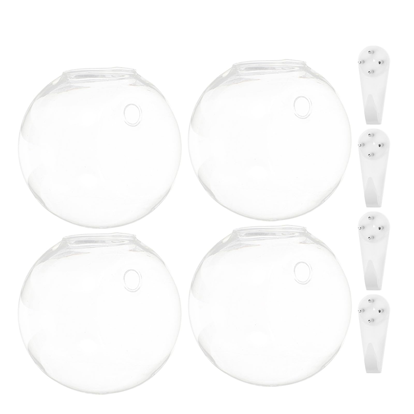 Pot de fleurs mural transparent Kichvoe en verre avec support de bouturage hydroponique