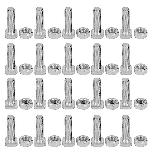 YUMILI Nuts Bolts,20sets 22mm Socket Head Cap Screws and Stainless Steel Mechanical Hex Socket Screws Assortment Kit for DIY Bicycle Motorcycle Repair(20*m6 Bolts(22mm) + 20*m6 Nuts)