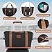 Kono 4-Piece Luggage Set, Lightweight ABS+PC Hardshell 12" Cosmetic Case and 360° Swivel 20" Carry-On Luggage with TSA Lock Includes Travel Duffel Bag and Toiletry Bag (Black/Brown)