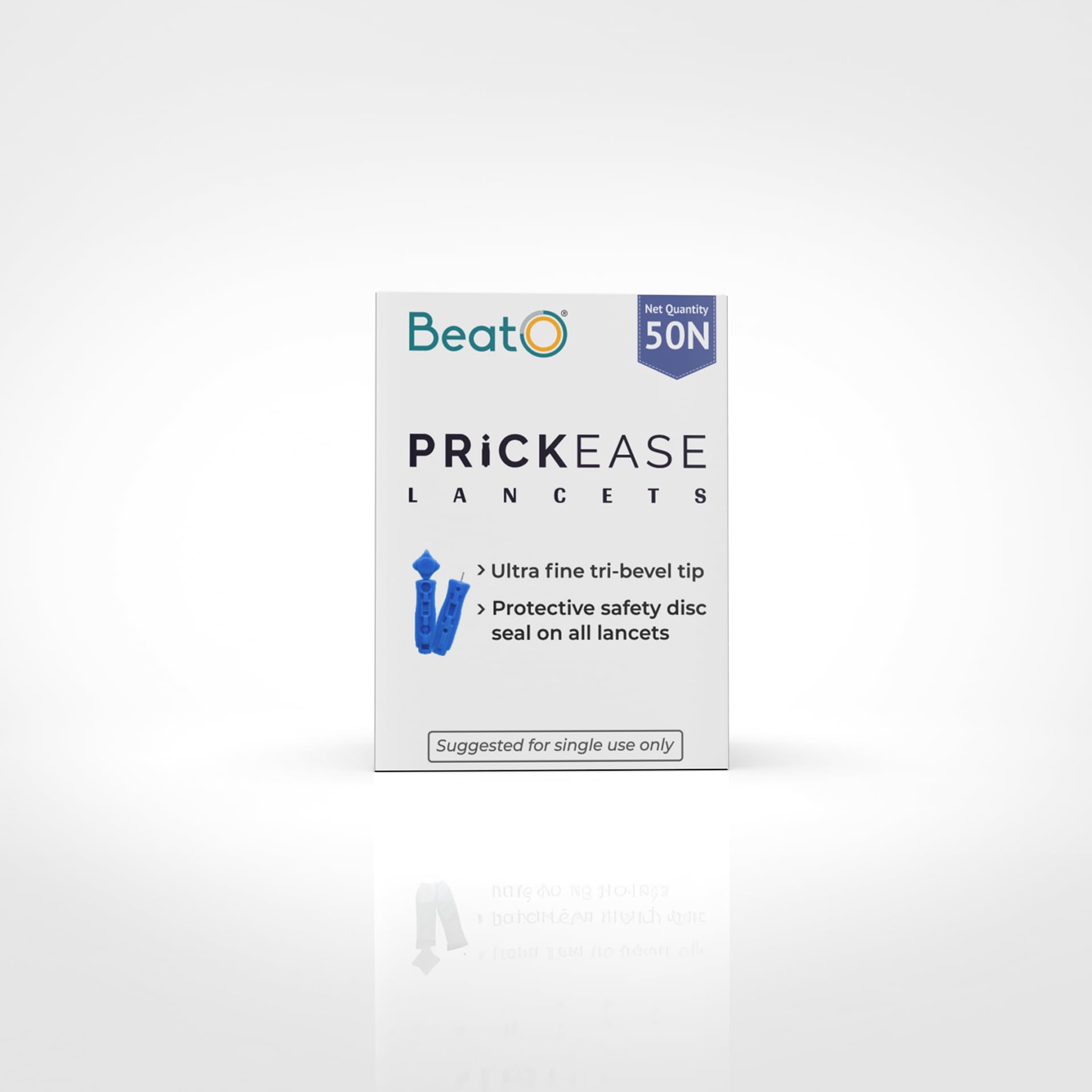 BeatO PrickEase Lancets | Glucometer Lancets Designed for Safe and Hassle-Free Blood Glucose Testing | Lancets for Glucometer (Pack of 50) (B0C9D882XZ) Amazon Price History, Amazon Price Tracker