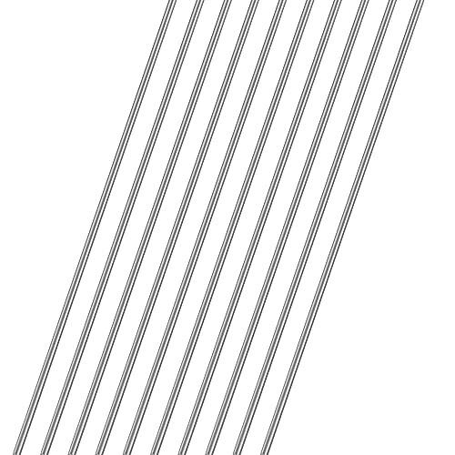 TOCHUN 10pcs 3mm x 300mm Stainless Steel Rods- Metal Solid Shaft Rods Lathe Bar Stock for DIY Crafts Model Car Helicopter RC Airplane