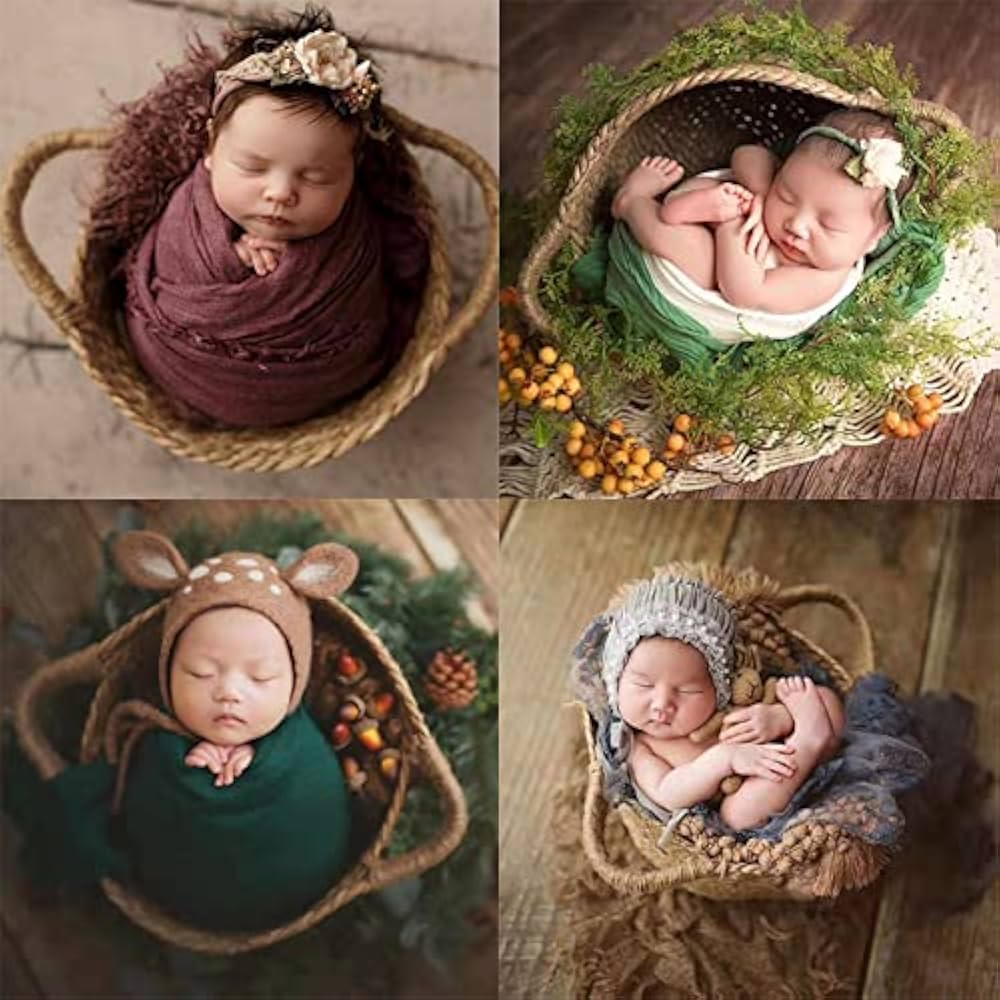 天然素材 手編みバスケット アンティーク　ゆりかご　ニューボーンかご 天然素材 手編みバスケット アンティーク ゆりかご ニューボーンかご