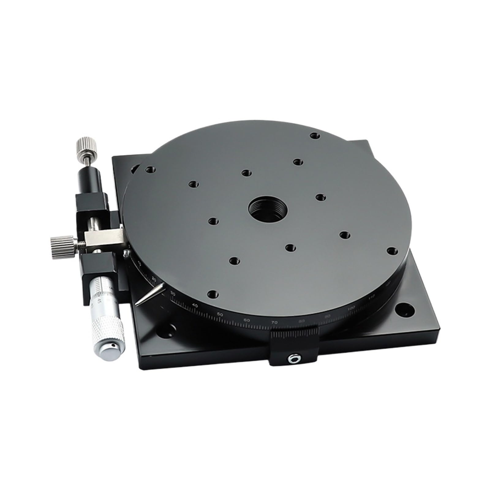 MYXJGNAIY Manual Sliding Table, R Axis 125mm, RSP125-L, 360Degree Rotation Precision Displacement Angle Adjustment Platform Optical