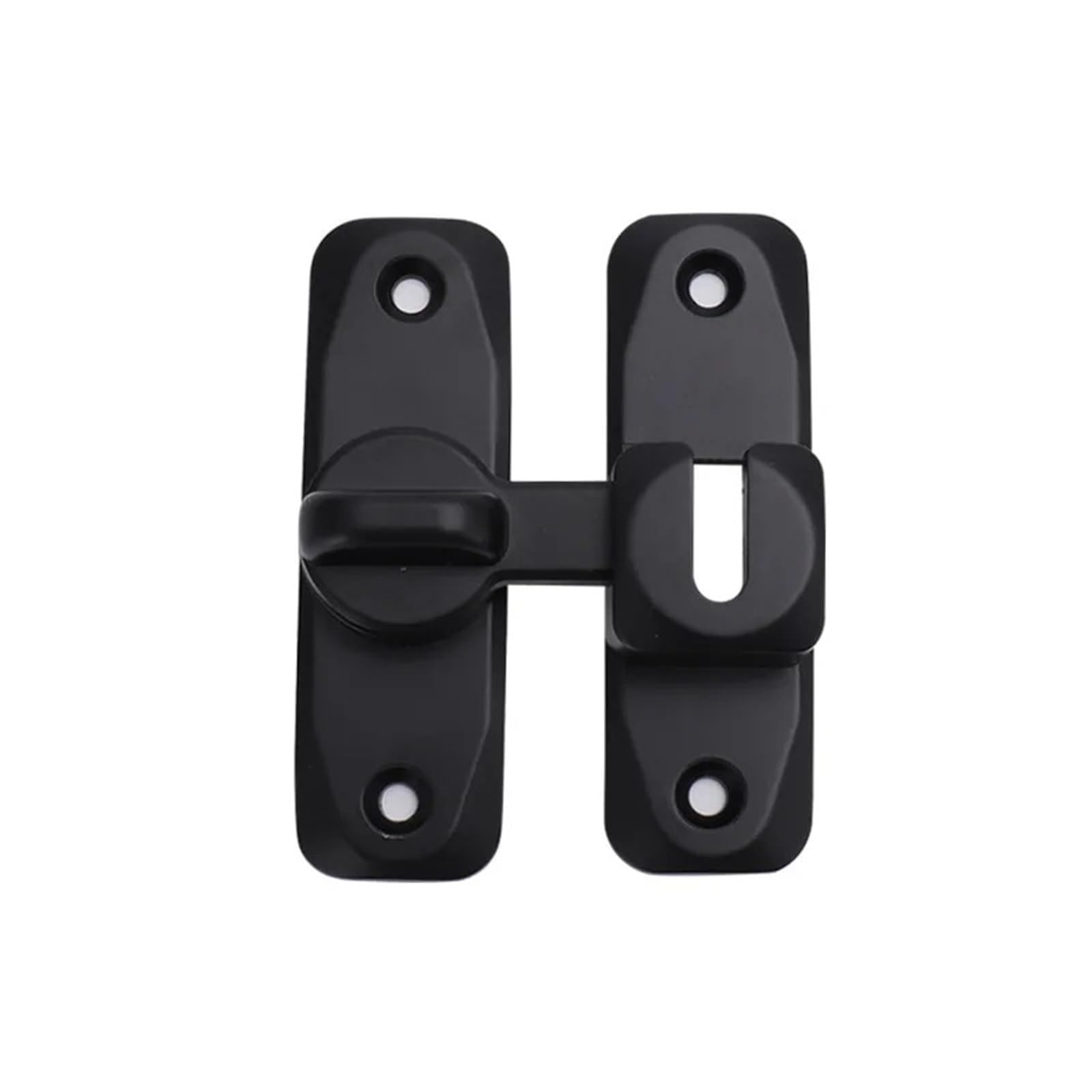 WPOIYHGBY 90°/180° Buckle Door Sliding Latch Lock Hasp Bolt Free Punching 1Pcs(Nero)