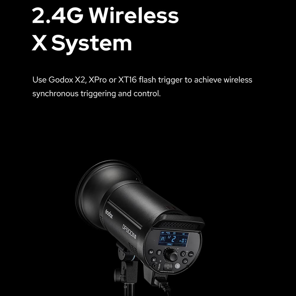 Godox DP400III-V DP400IIIV 400Ws Profesional Estudio Flash Incorporado 2.4G Inalámbrico X Sistema Bowens Mount para Boda, Retrato, Moda, Fotografía de Productos(DP400III-V)