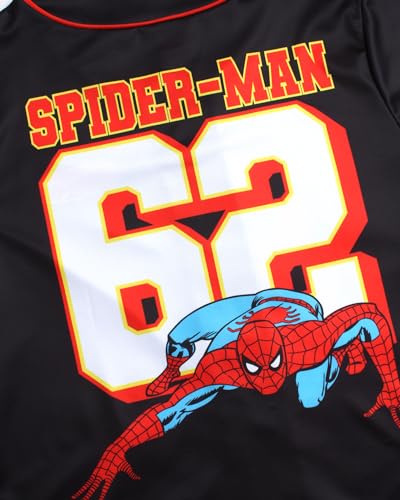 Marvel Camiseta feminina de beisebol do Homem-Aranha - Camisa Unifrom do Homem-Aranha da Moda Novida