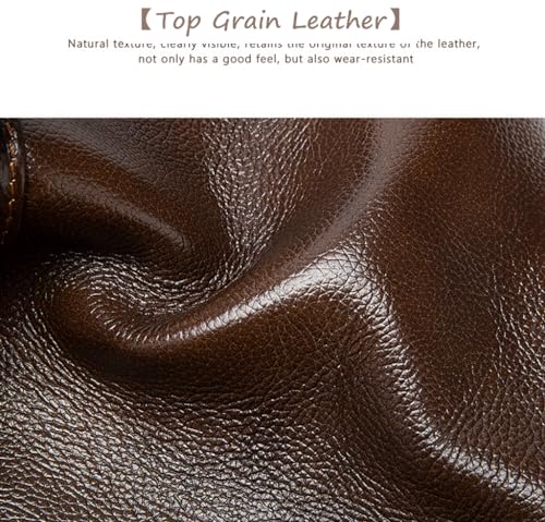 Men’s Laptop Briefcase Top Leather Wear Resistant Business Satchel Computer Bag Fits 14 Inch Laptop4