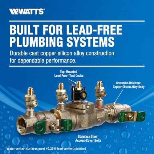 Watts LF007 Lead-Free Double Check Backflow Preventer Assembly 1-1/4" NPT by Watts - Image 2