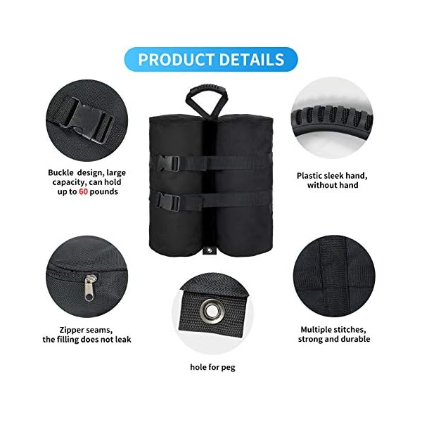 Plus size canopy weight bags240 lbs for pop up canopy tent 1680d heavy duty leg canopy weights sand bags for instant outdoor sun shelter canopypatio umbrella set of 4  urban country home decor