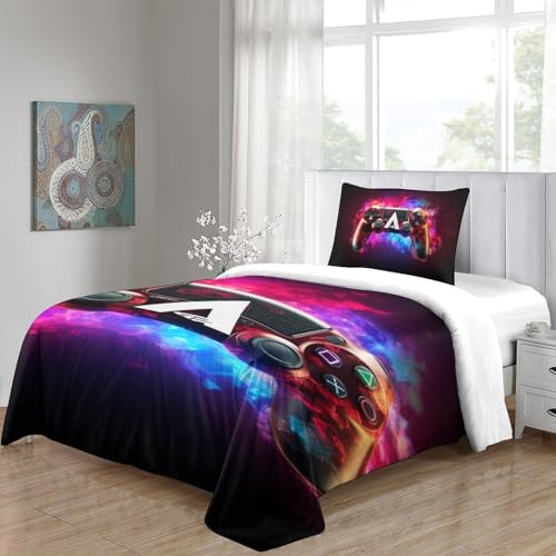 Housse de couette E imprimée 3D avec fermeture éclair pour lit une place - 5