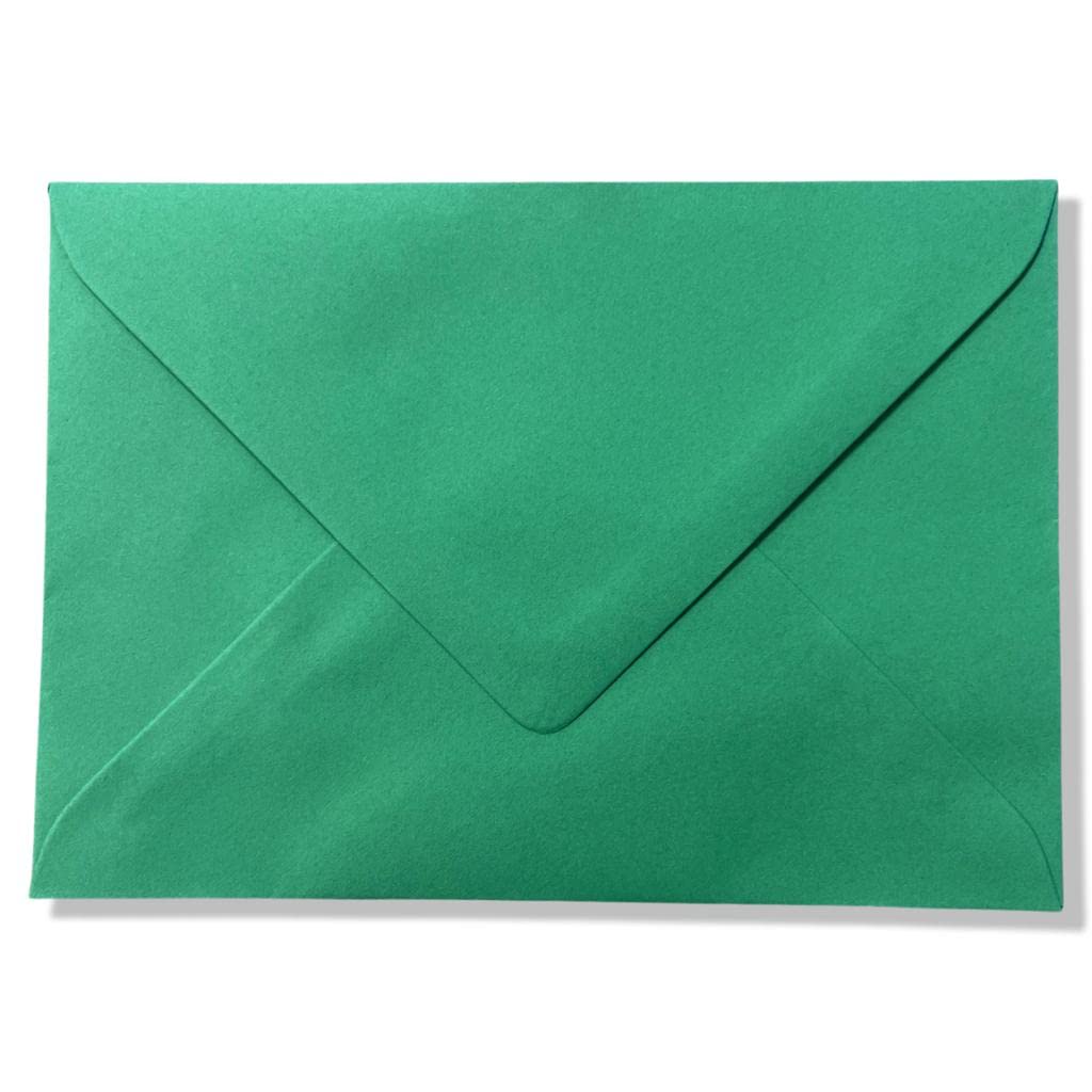 Luxus-Briefumschläge, C6, 162 x 114 mm, 100 g/m², 16,2 x 11,4 cm, Grasgrün, 500 Stück