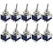 YXQ 10 Pcs AC 125V 6A ON/ON 2 Position DPDT Mini Toggle Switch