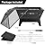 AMAGABELI GARDEN & HOME 24.4Inch Wood Burning Fire Pit for Outside with Spark Screen Lid Poker and Waterproof Cover Square Outdoor Firepit Heavy Duty for Camping Bonfire Patio Party Black