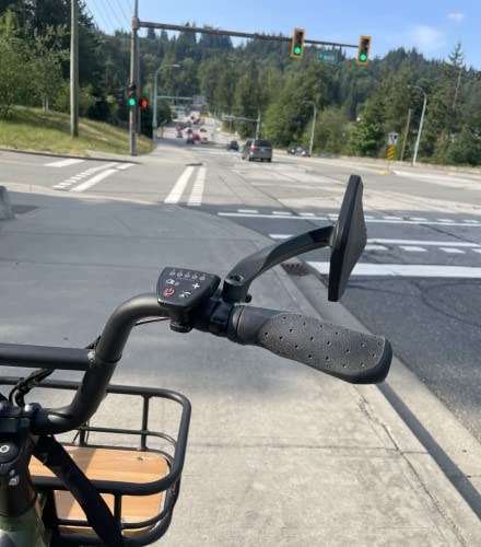 Hafny 2023 New Handlebar E-Bike Mirror, Large Surface Mirror, Hd Automotive Grade Glass Bicycle Mirror, Safe Blast-Resistance Cycling Mirror, (Hf-M904-Fr01B) (Anti-Glare Blue Glass Right) #TOP7