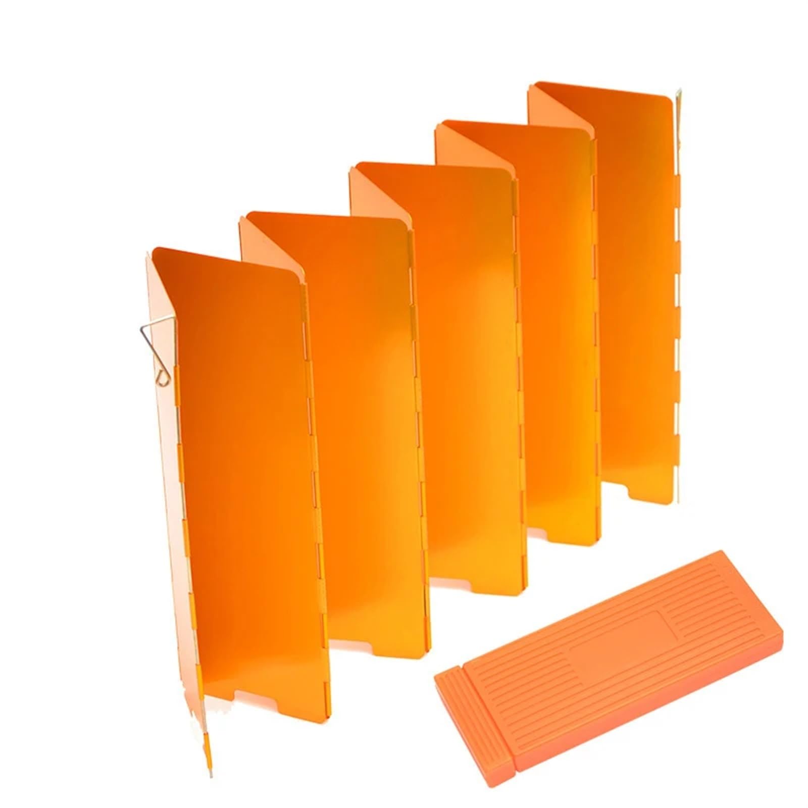 Paravientos para Hornillo de Camping Estufa Plegable de 10 Placas, Parabrisas portátil aleación Aluminio, Quemador Cocina for Acampar, Pantalla a Prueba Viento, Tablero Cortavientos