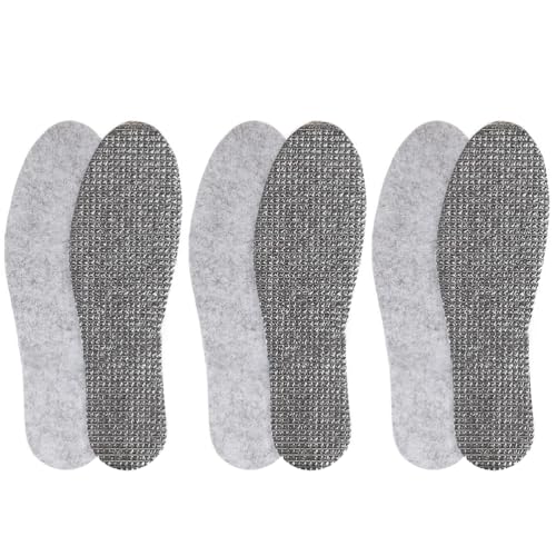 Plantillas térmicas de lana para pies 3 pares unisex miniatura 1