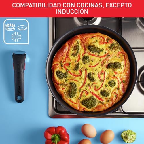 Miniatura 5 de Tefal Ingenio Easy On - Juego De 2 Sartenes 24 28 Cm Mango Extraíble, No Apto Inducción, Antiadherentes, Revestimiento Titanio, Thermo-Signal, Apto Lavavajillas Y Horno